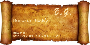 Benczur Godó névjegykártya